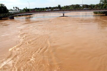 flooded Brazos River Richmond Hurricane Harvey