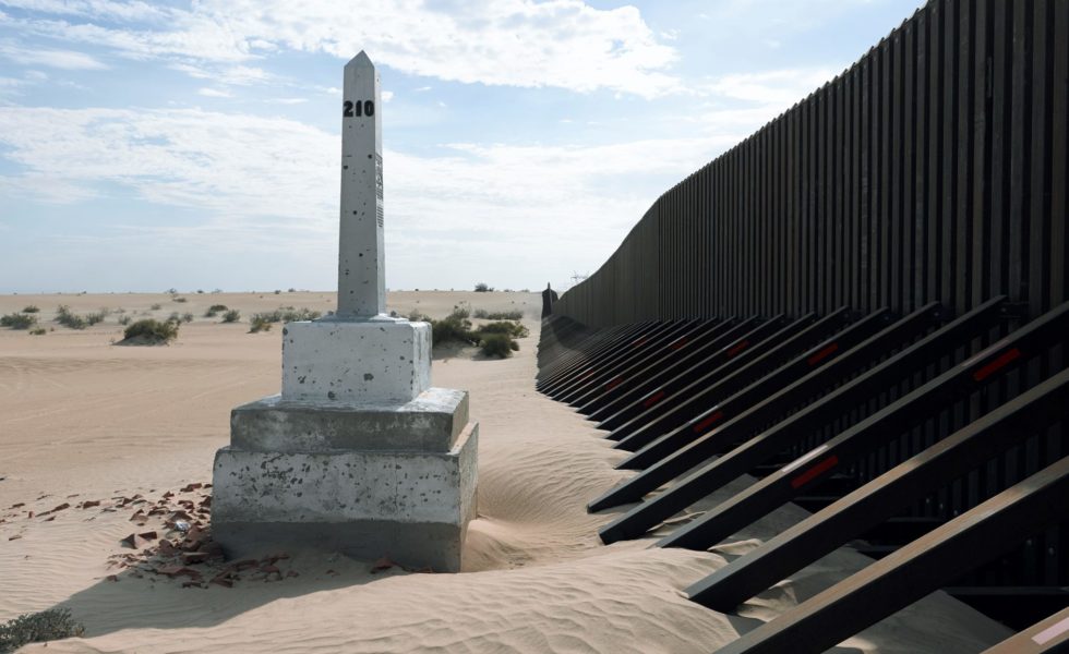 David Taylor, Border Monument No. 210. West view. Mesa Andrade, from the portfolio Monuments: 276 Views of the United States–Mexico Border, 2007–15, the Museum of Fine Arts, Houston, Museum purchase funded by the Caroline Wiess Law Accessions Endowment Fund.