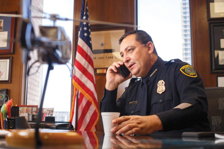 Houston Police Chief Art Acevedo in his office in Houston.