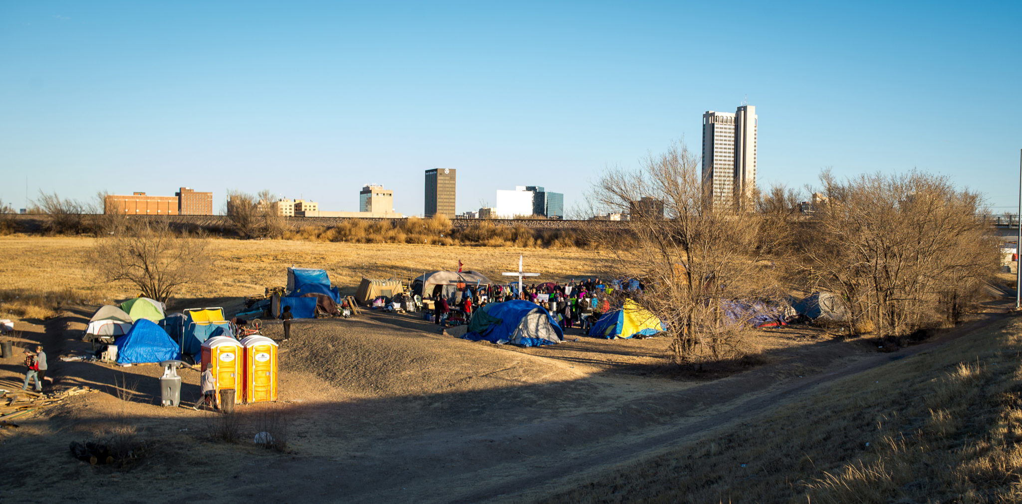 homelessness, tent city, amarillo, protest