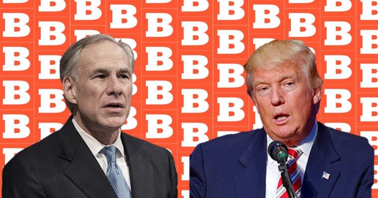 Greg Abbott, Donald Trump.