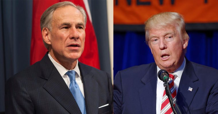 Greg Abbott, Donald Trump