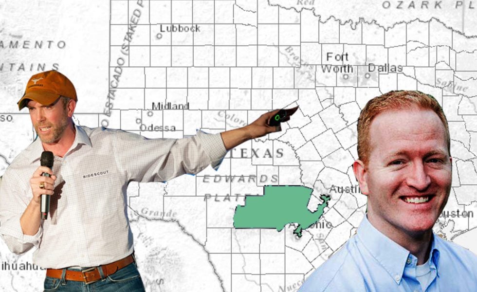Two of the four Democratic candidates in the 21st Congressional District: Derrick Crowe (left) and Joseph Kopser
