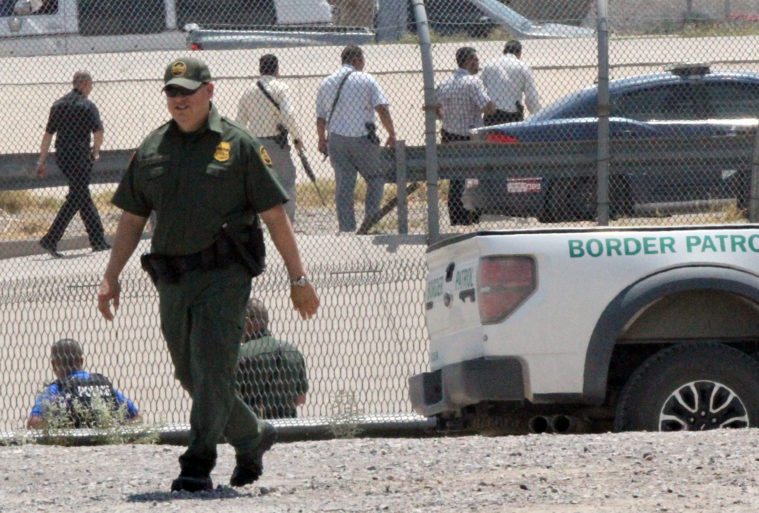U.S. Border Patrol agents investigate a cross-border shooting.