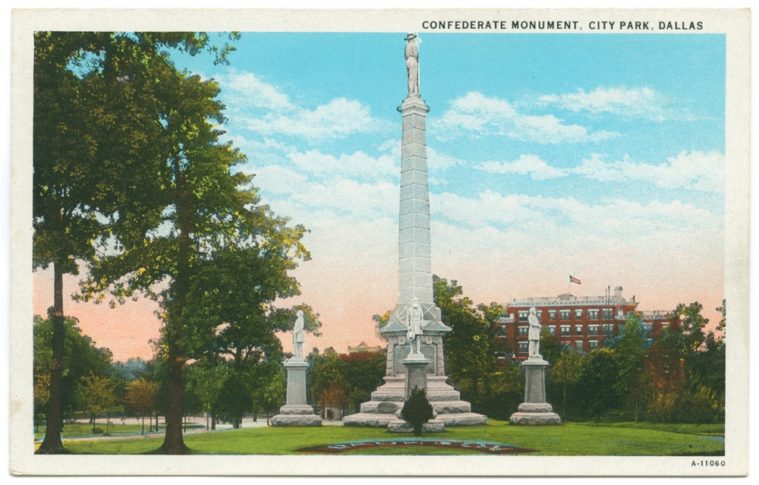 A postcard (circa 1910) of the 60-foot Confederate War Memorial, dedicated in 1896.