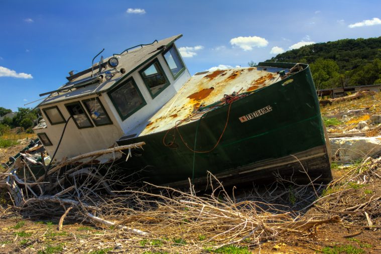 Lake Travis during the 2011 drought.