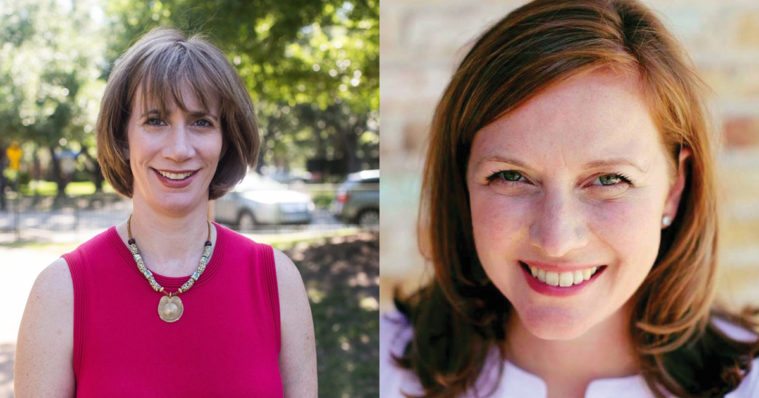 Laura Moser (left) and Lizzie Pannill Fletcher are battling for the Democratic nomination in Houston’s 7th Congressional District.