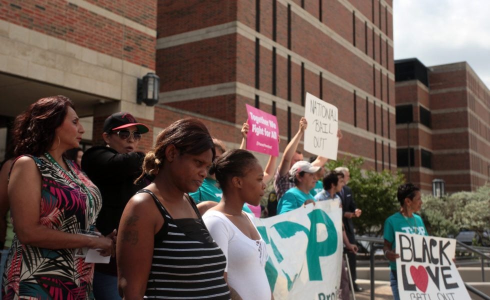 Activists on Thursday secured the release of Shamika Prince (left) and Simone Oliver (right), pregnant women who were held for two weeks on low-level charges at the Bexar County jail because they couldn't afford bail.