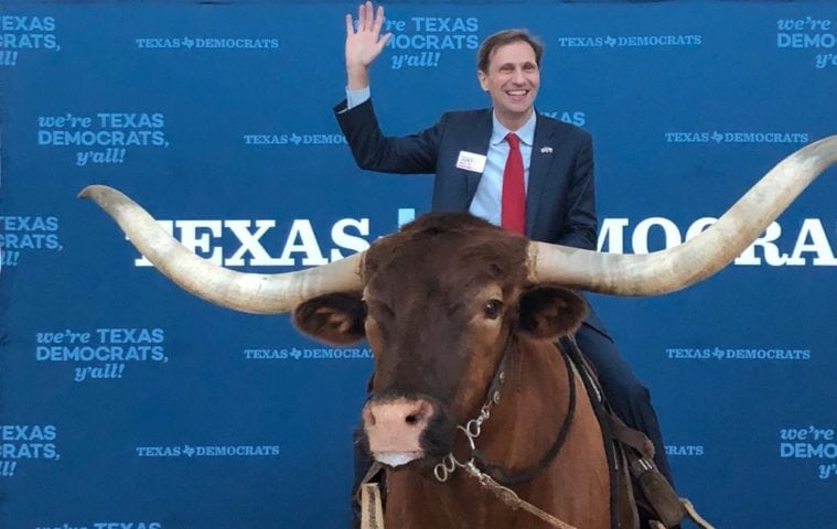 Justin Nelson, the Democratic candidate for attorney general, posted this photo on Twitter from the 2018 Texas Democratic Convention with the message: