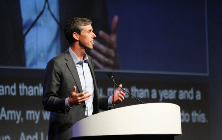 Beto O'Rourke speaks at the 2018 Texas Democratic Convention.