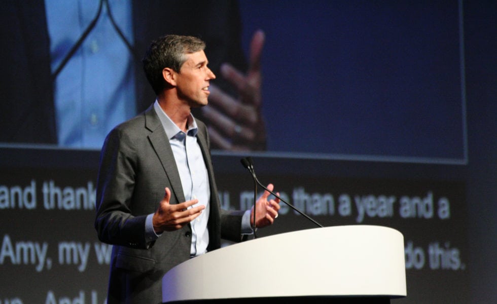 Beto O'Rourke speaks at the 2018 Texas Democratic Convention.