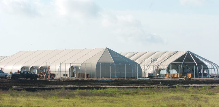 The Willacy County detention center locked up immigrants in tent-like domes in the scorching heat.