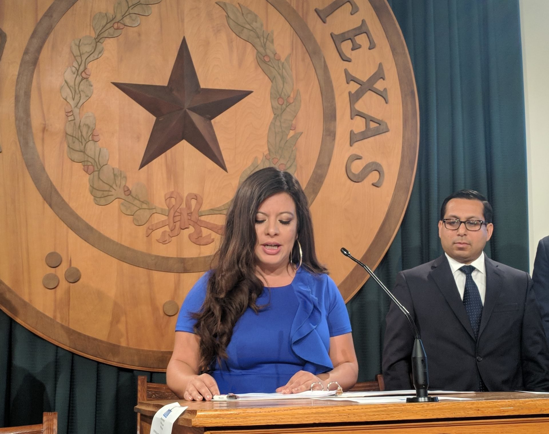 State Representatives Mary Gonzalez and Diego Bernal address family separations in 2018.