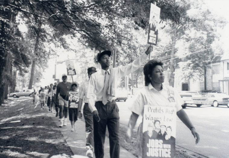 The 1987 Nacogdoches “Jobs with Justice” protest.