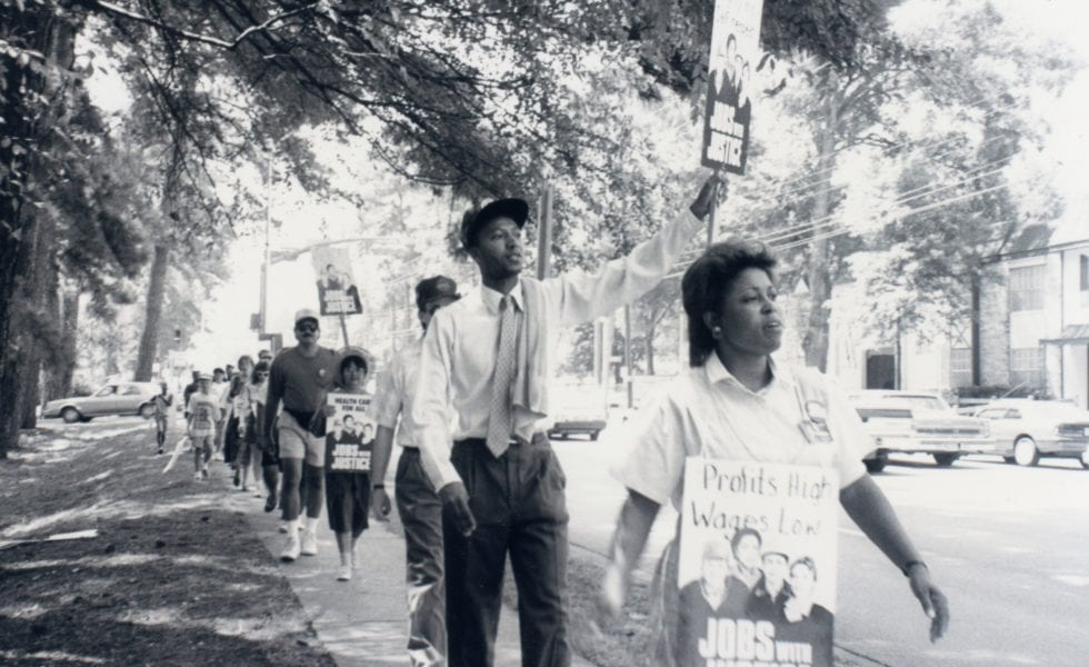 The 1987 Nacogdoches “Jobs with Justice” protest.