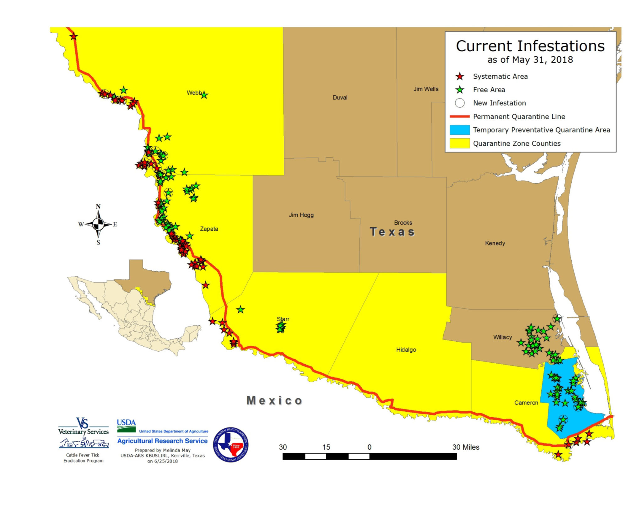 The fever tick quarantine zone.