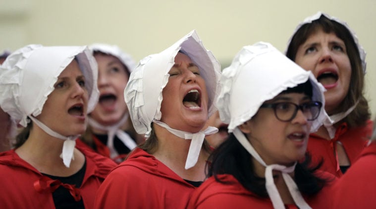 Activists dressed as characters from