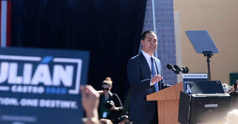 Julián Castro announced his 2020 presidential bid on January 12 in San Antonio.