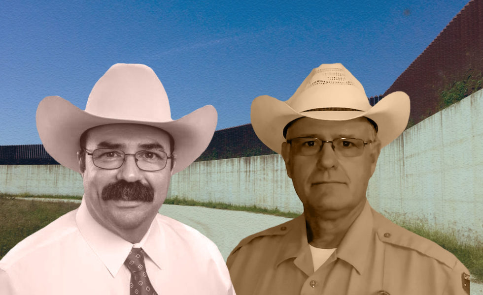 Hidalgo County Sheriff J.E. “Eddie” Guerra (left), Brewster County Sheriff Ronny Dodson