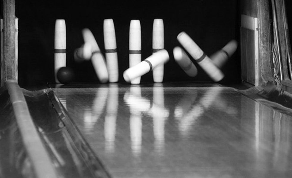 Candlepin bowling.