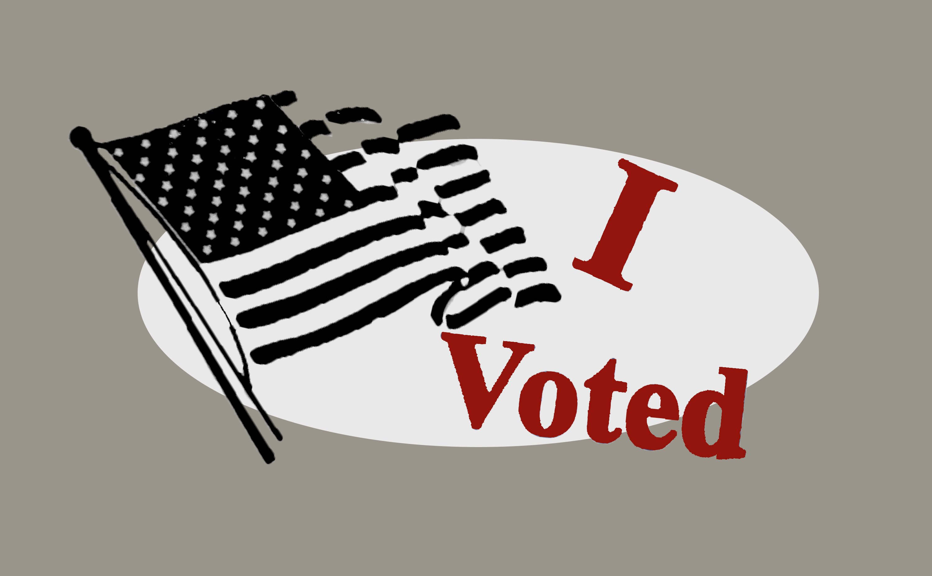 An "I voted" sticker.