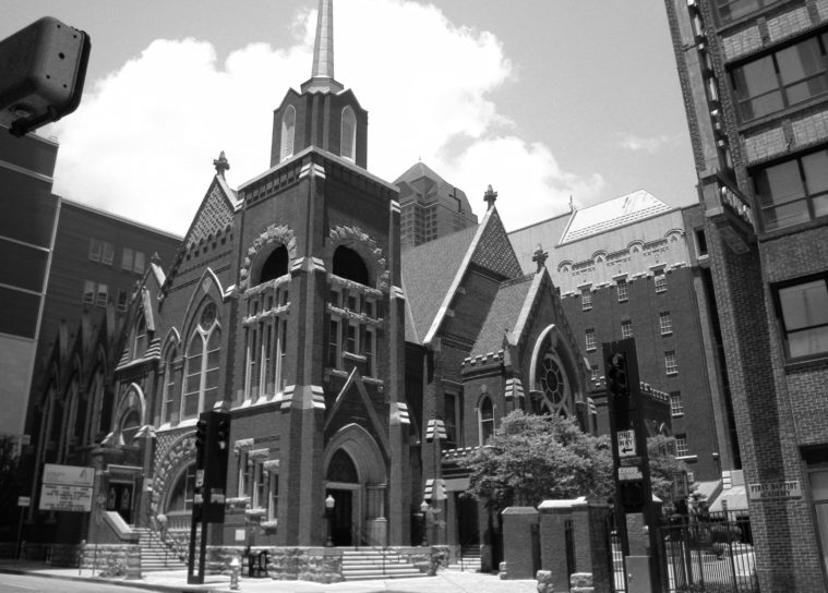 First Baptist Church in downtown Dallas.