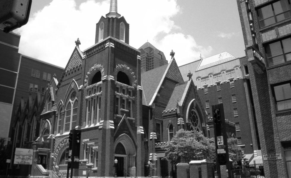 First Baptist Church in downtown Dallas.