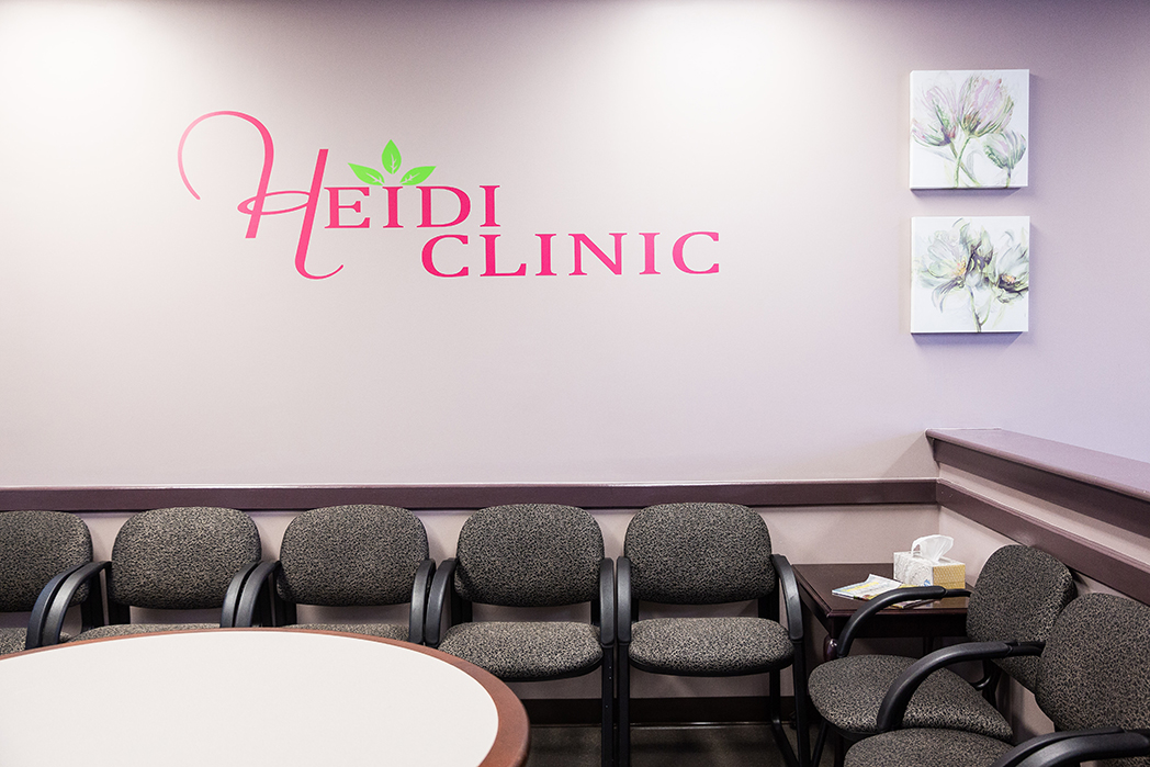The reception area at the Heidi Clinic.