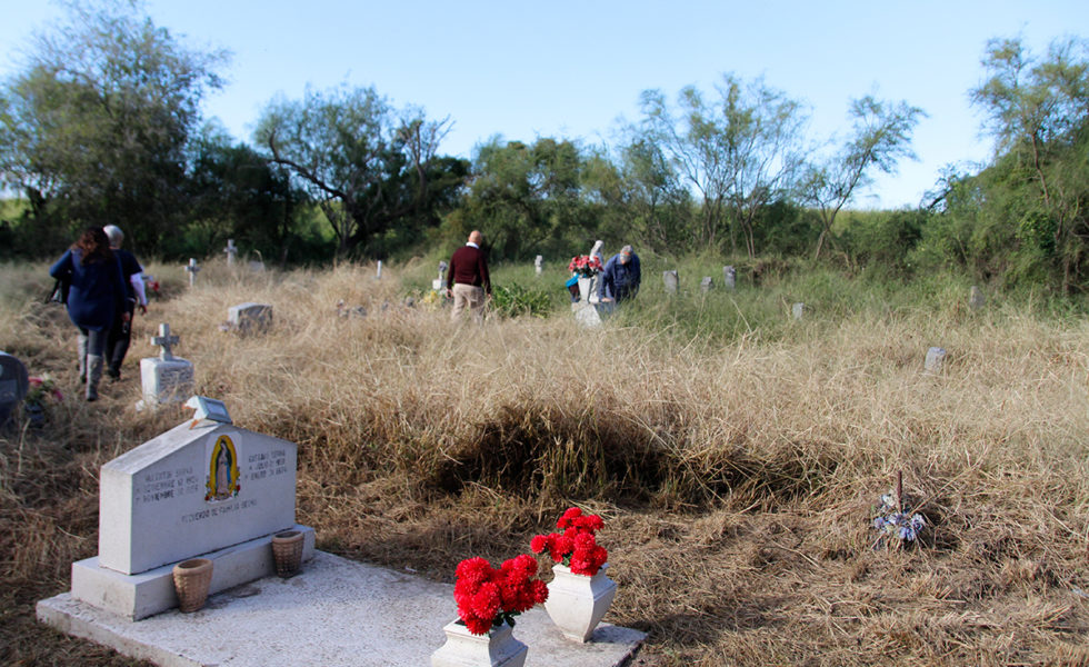 Descendants of those buried in the Eli Jackson Cemetery visit the graveyard in November 2018.