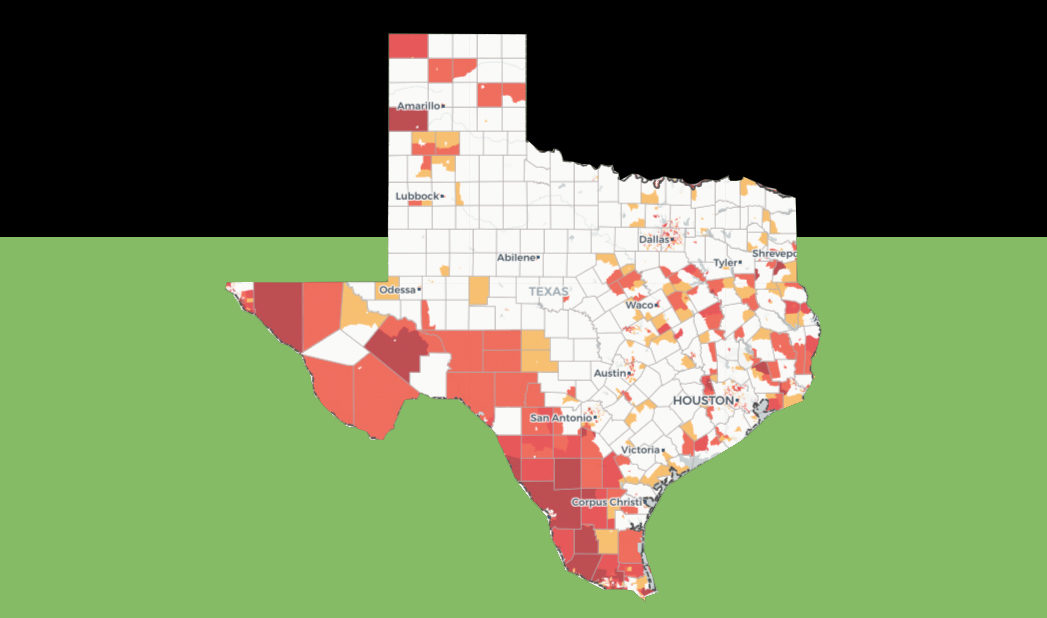 census, map, texas