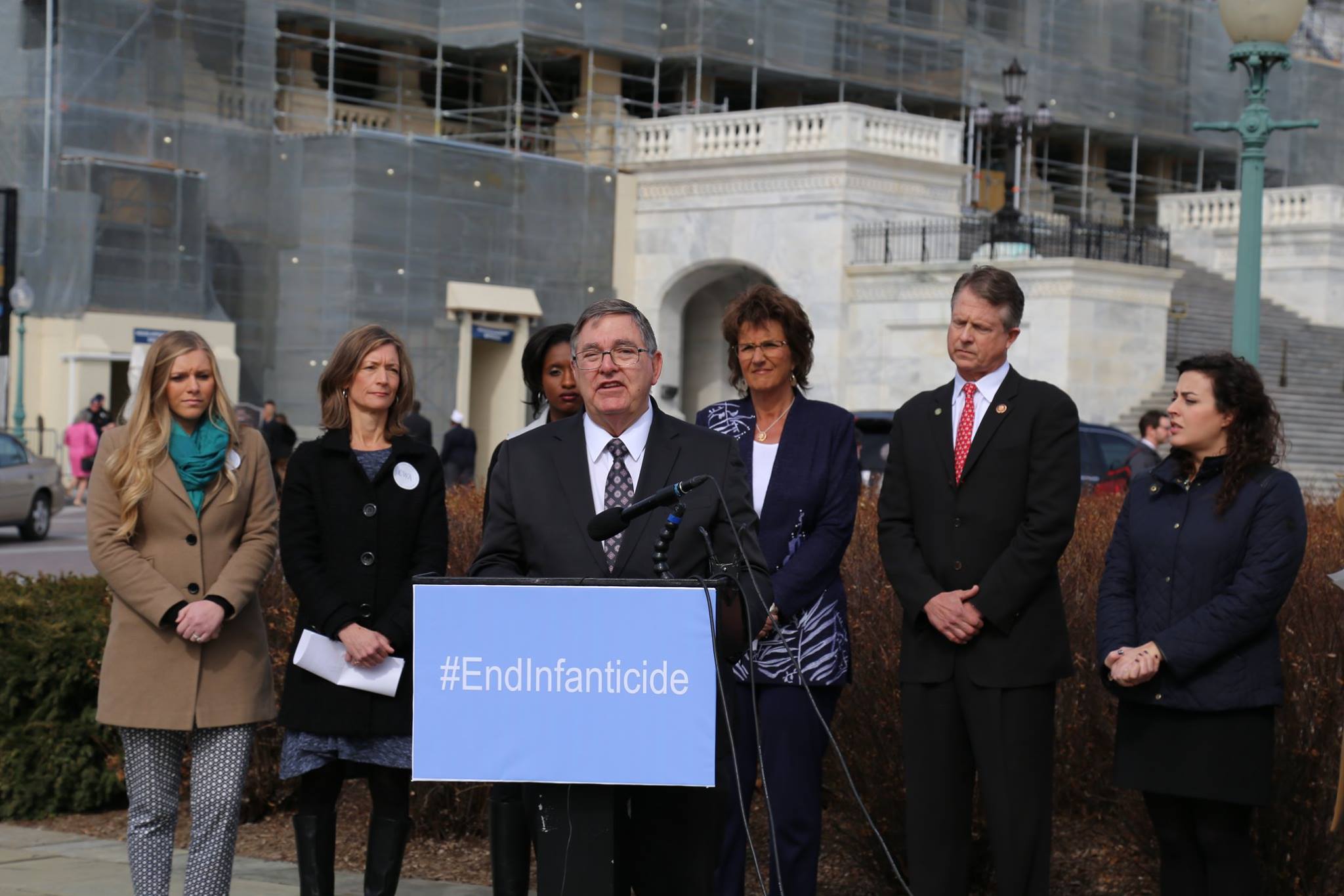 U.S. Representative Michael Burgess at a press conference for the Survivors Protection Act in February. The bill failed.