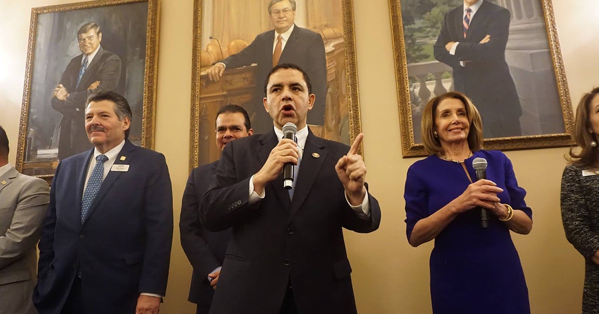 Congressman Henry Cuellar speaks at Laredo Day in Washington, D.C. in March 2019.