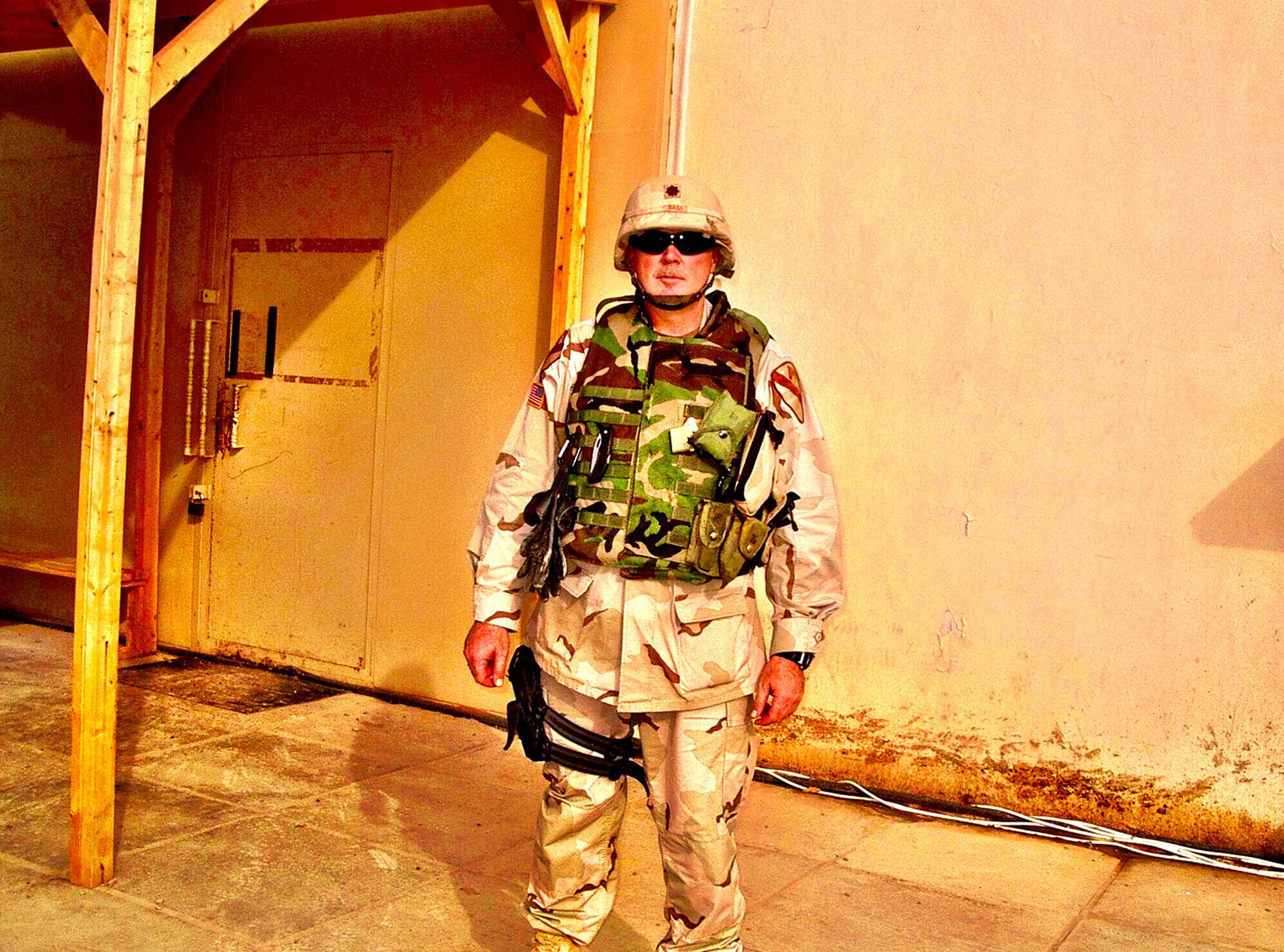 Dave Bass in Taji, Iraq, in 2004.