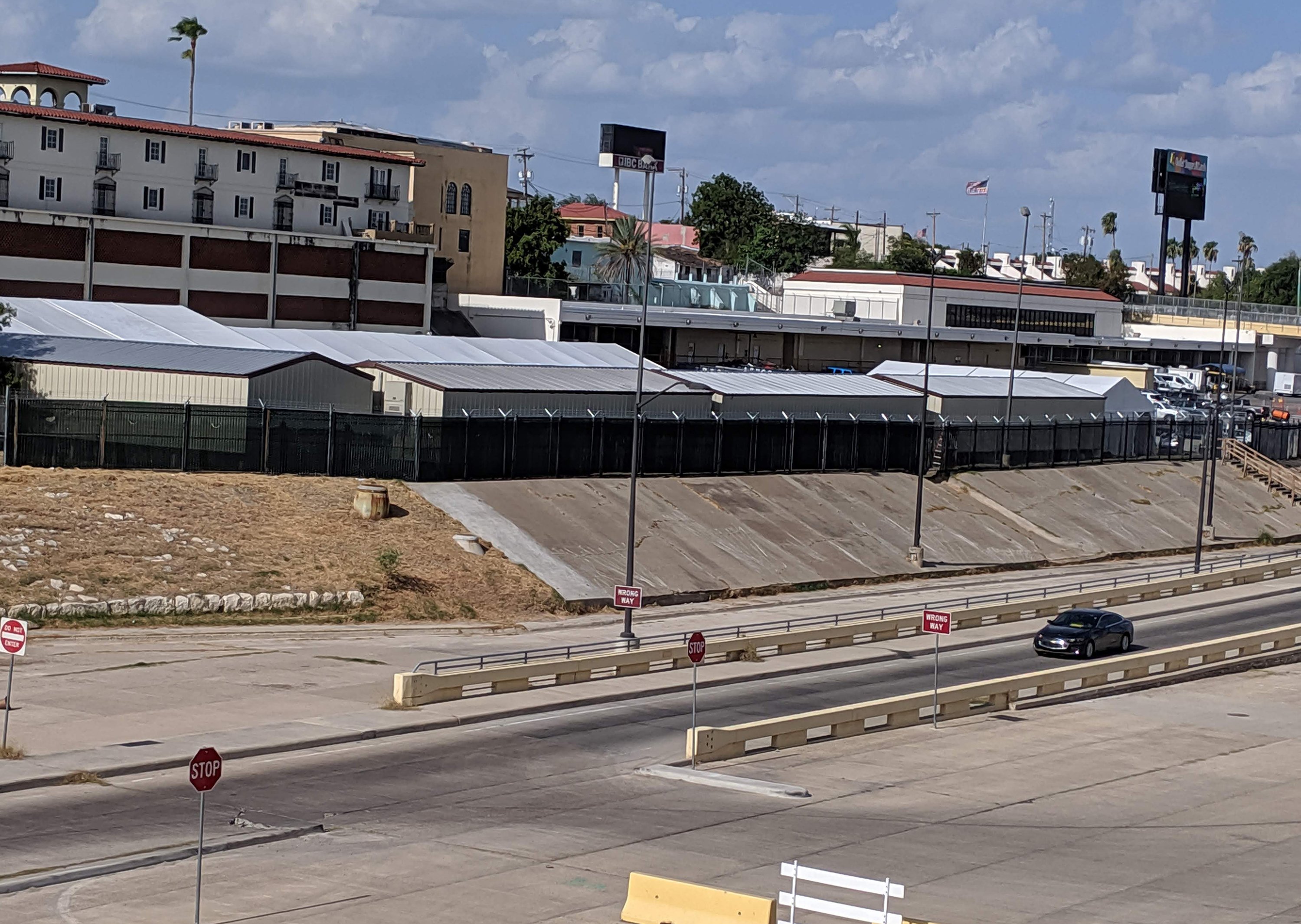 The new tent court facility in Laredo.