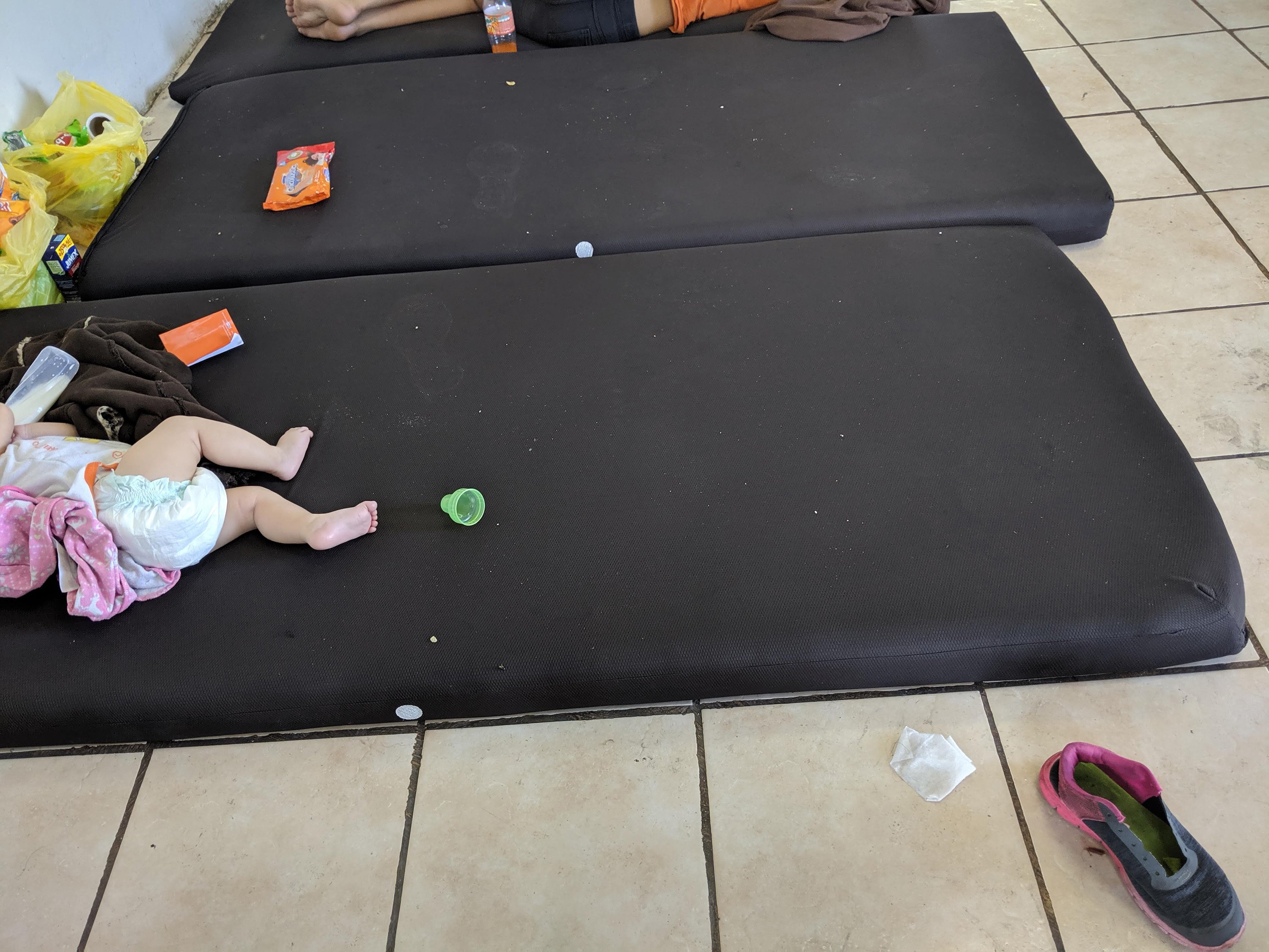 Inside a Mexican migration office near the pedestrian bridge between Laredo and Nuevo Laredo.