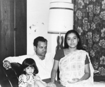 Chaitali Sen with her father, Arun Kumar Sen, and mother, Bharati Sen.