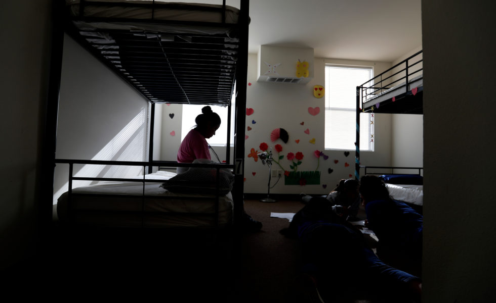 Decorations cover the walls of the rooms in the U.S. government's newest detention facility for migrant children in Carrizo Springs.