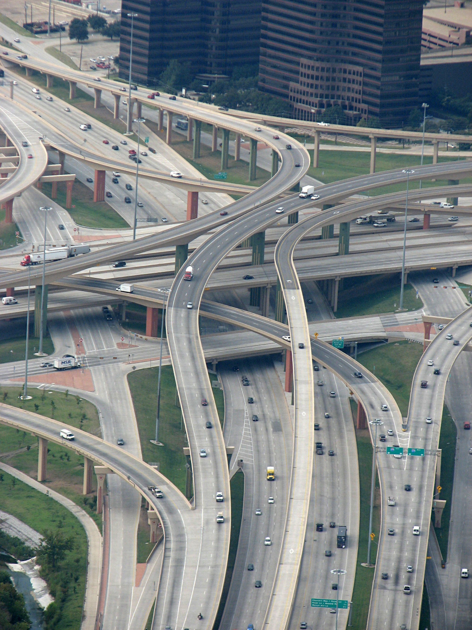 High Five Interchange at the intersection of I-635 and U.S. Route 75 in Dallas.