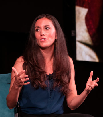 Cristina Tzintzún Ramírez on Tuesday, April 9, 2019 at The Summit on Race in America at the LBJ Presidential Library.
