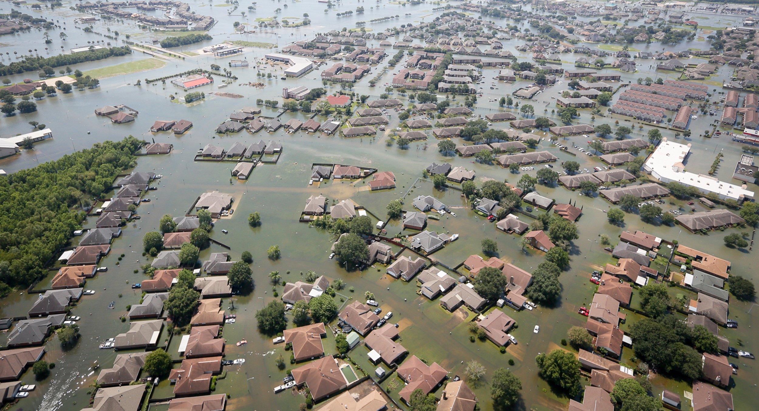 Flooding in Port Arthur during Hurricane Harvey.