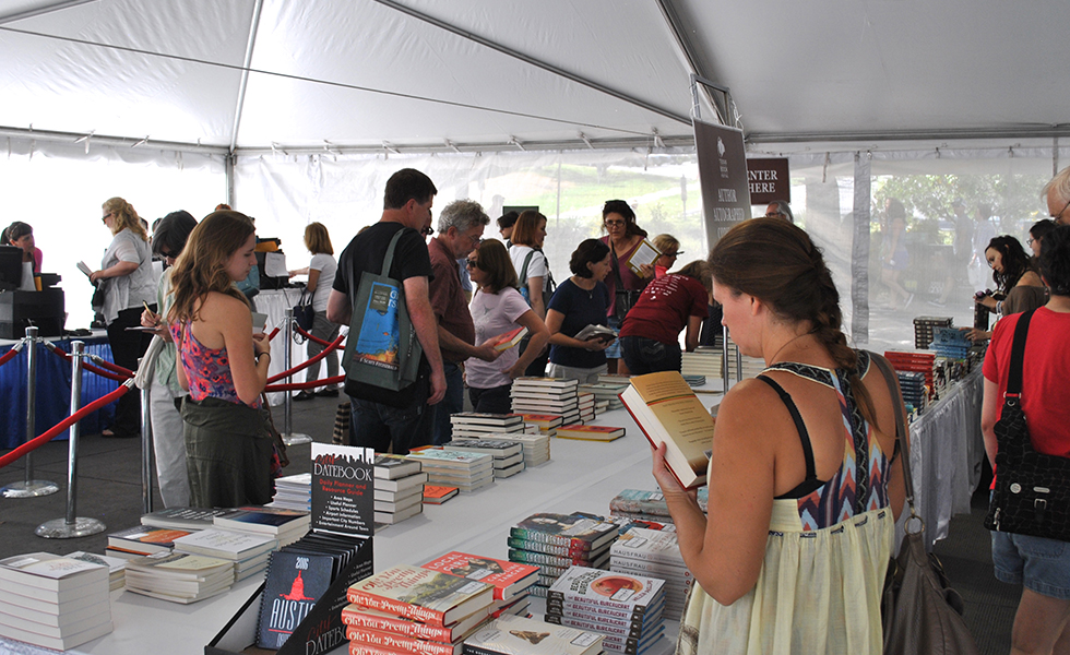 The book tent at the 2015 Texas Book Festival.