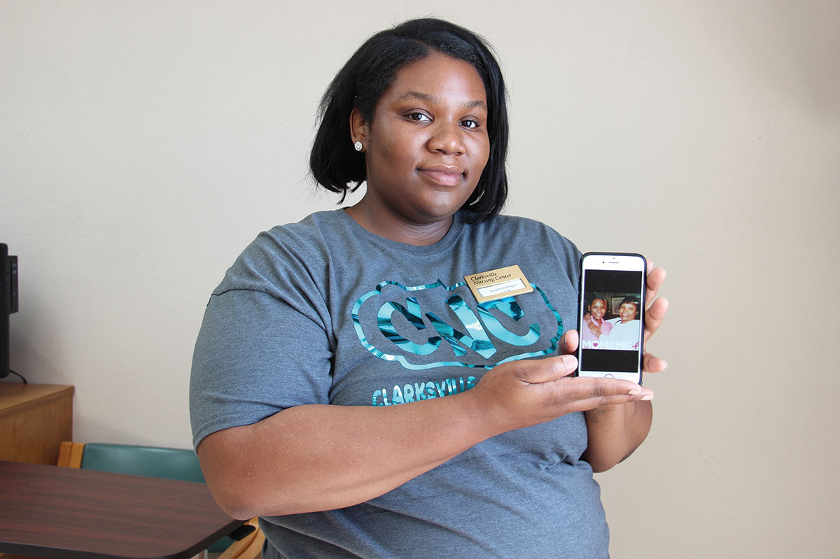 After her mother died of a heart attack in 2014, Kourtney Bogan went back to school to study nursing.