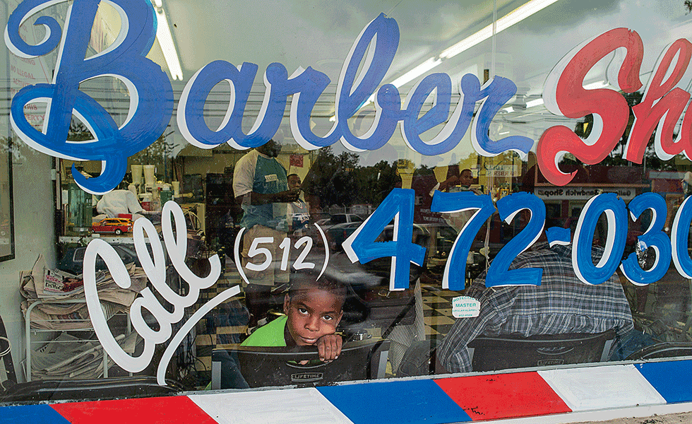 Founded in the 1960s, Marshall’s Barber Shop moved to East Twelfth Street in the early 1970s.