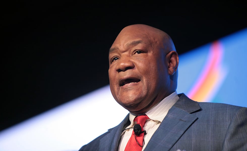 George Foreman speaks at the 2016 FreedomFest in Las Vegas.