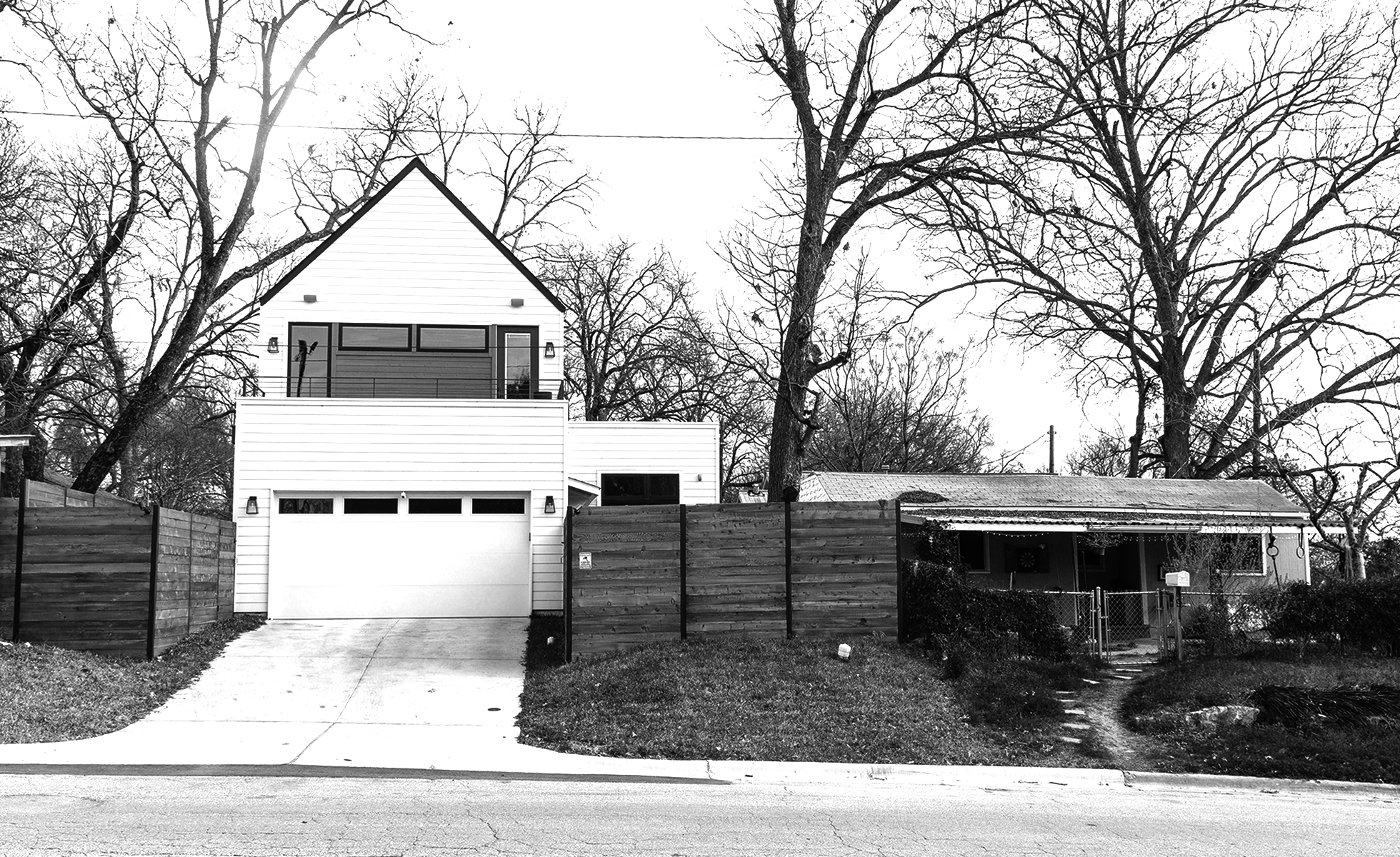 A gentrified street in East Austin.