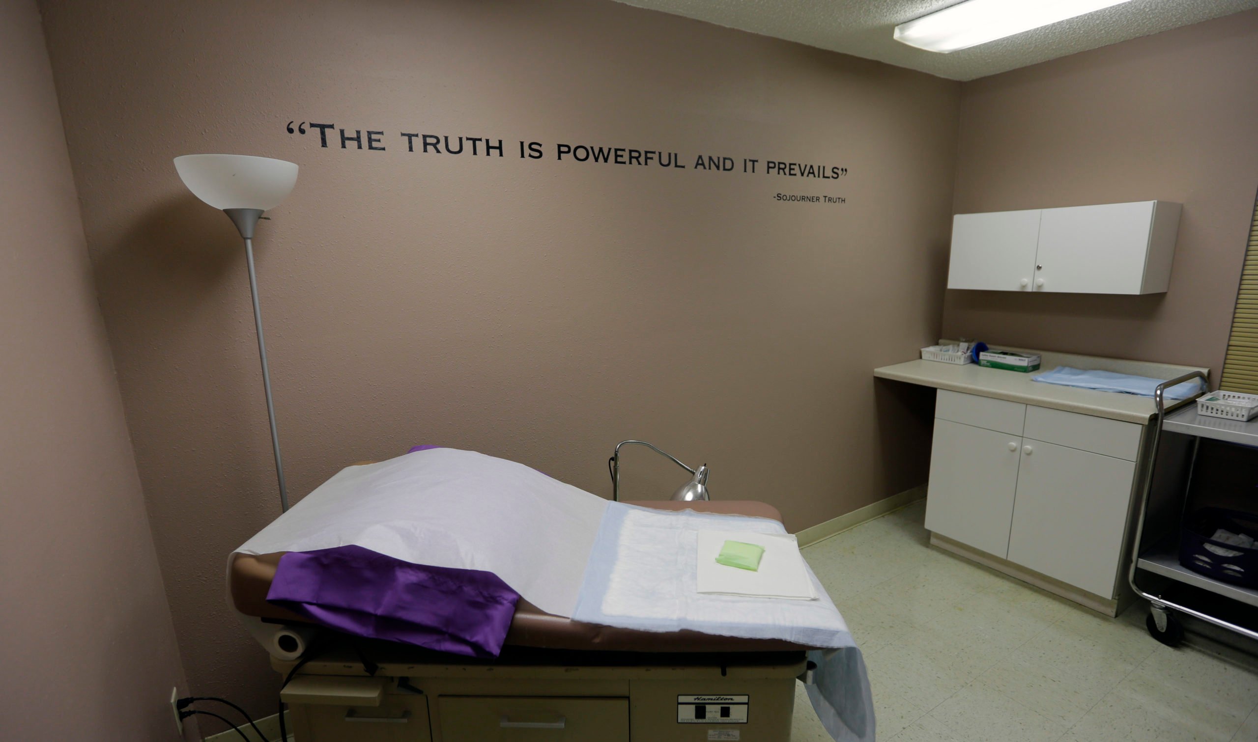 A room formally used as an examination room for abortions is seen at Choice Clinic, formerly Whole Woman's Health Clinic, Monday, June 27, 2016, in Austin, Texas. A U.S. Supreme Court ruling Monday that struck down some Texas abortion regulations saying they are medically unnecessary, and that they unconstitutionally limit women's abortion rights. (AP Photo/Eric Gay)