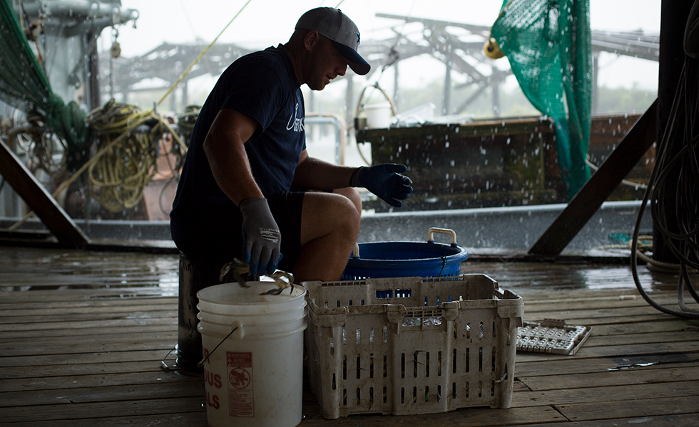 Delino Comeaux, owner of Delino's Bolivar Yacht Basin Bait Camp.