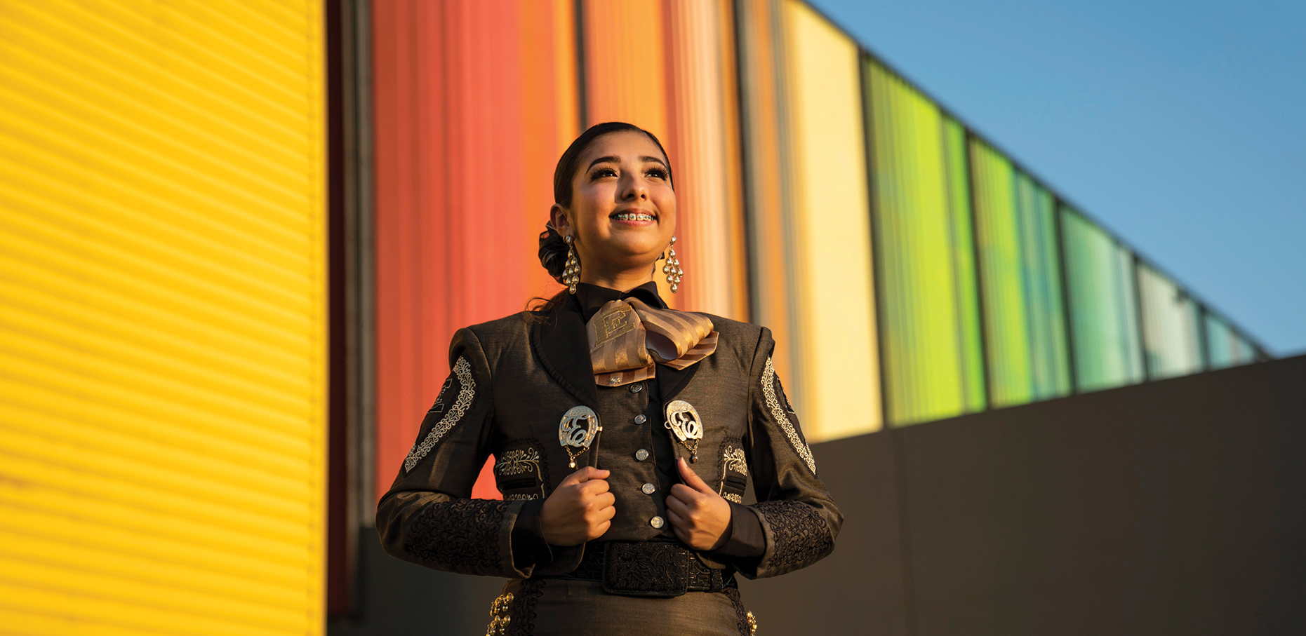 Marissa Navarro is one of 17 students from Edcouch-Elsa High School in the Rio Grande Valley who performed in a statewide mariachi festival this spring.