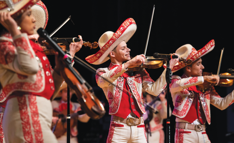 Roma High School’s Mariachi Nuevo Santander performs at the UIL State Mariachi Festival in February. Earlier that month, the group opened for the renowned Mariachi Vargas de Tecalitlán.