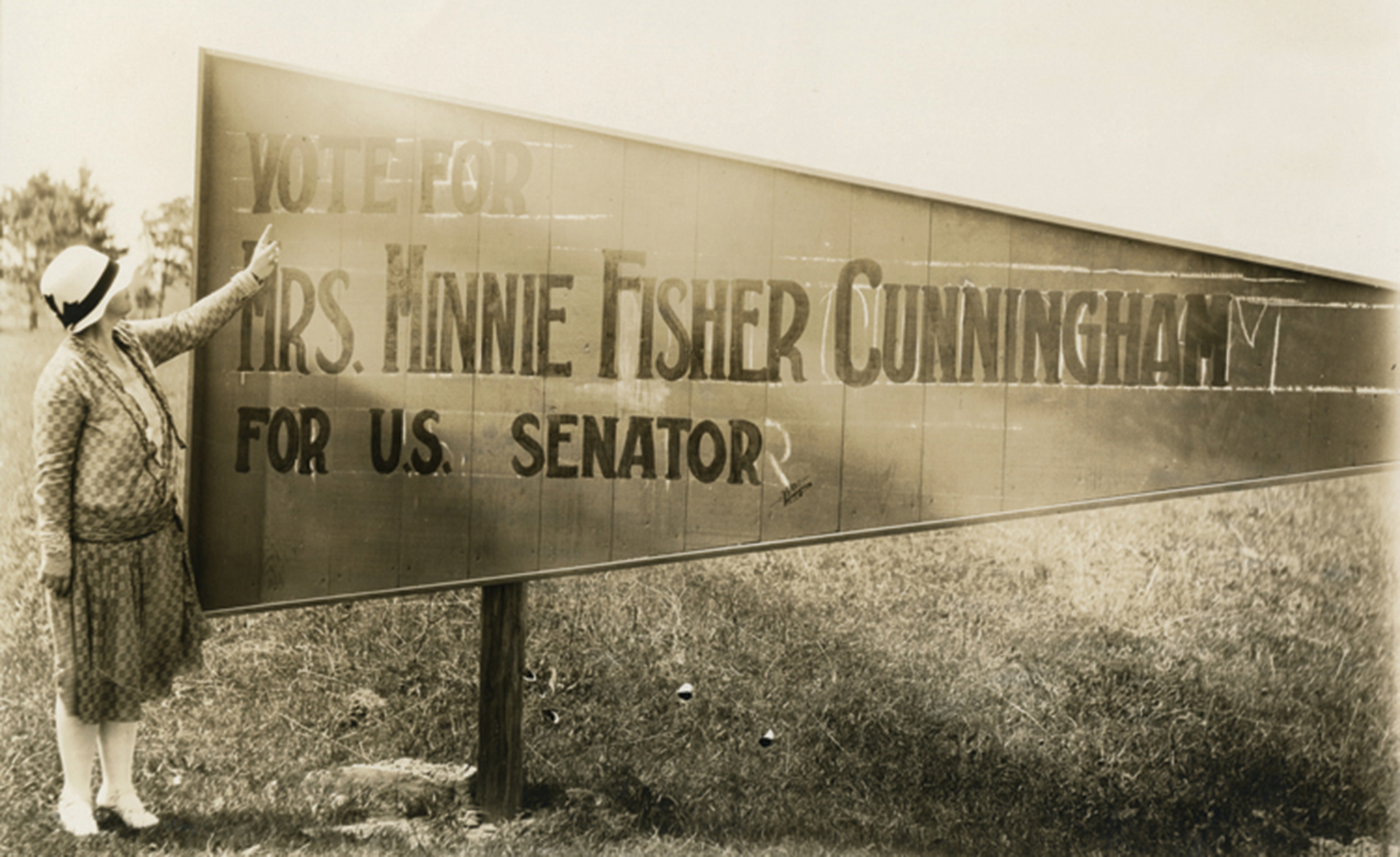 Cunningham campaigning for the U.S. Senate in 1927.